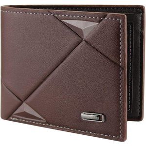 Mens Leather Wallet with Multiple Slots, Waterproof and Multifunctional Wallets